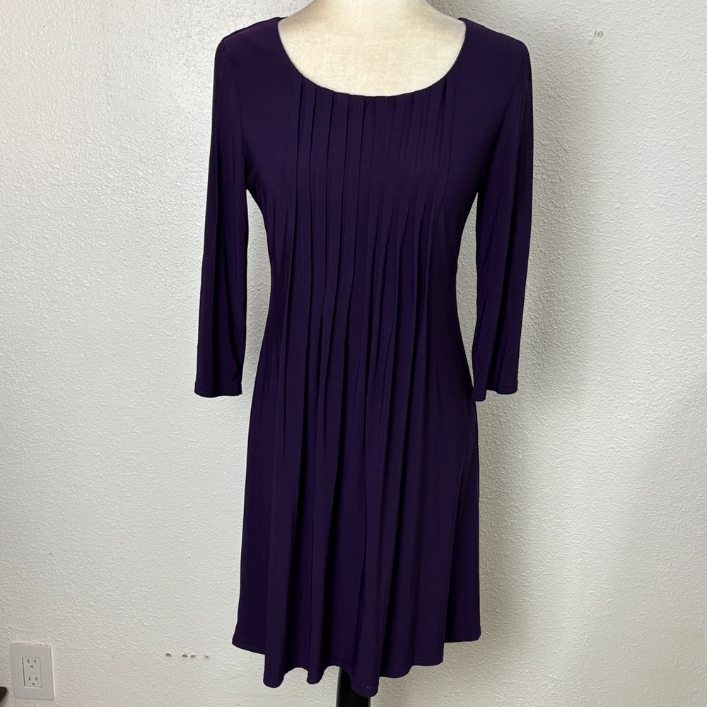 Jessica Howard Deep Purple Long Sleeve Dress. Sz8P